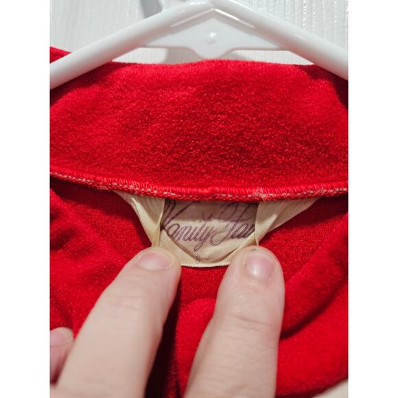 Vintage 70's Vanity Fair Velour Red White Ladies Robe Housecoat Size M - Picture 2 of 12